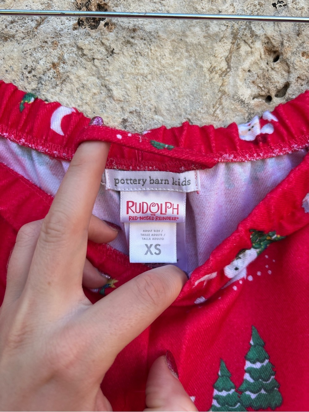 Pottery Barn Kids Rudolph pjs adult size xs - Picture 6 of 6